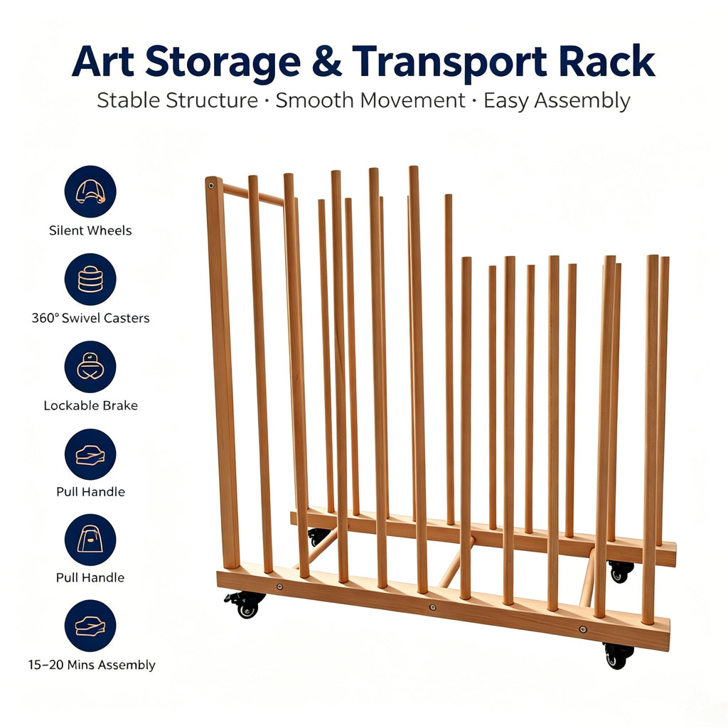 Art Storage Rack with Wheels E10151