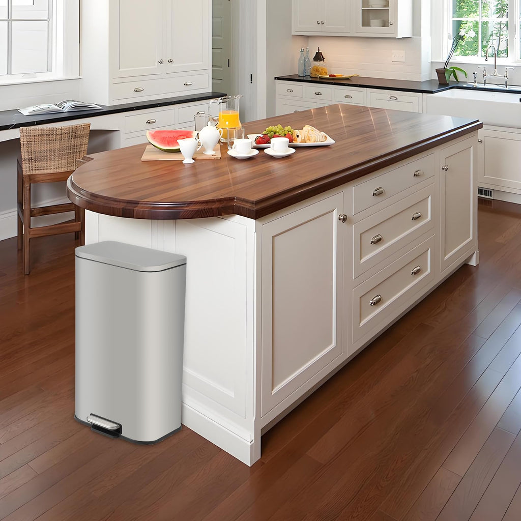 13.2 gal Stainless Steel Step Trash Can R7596