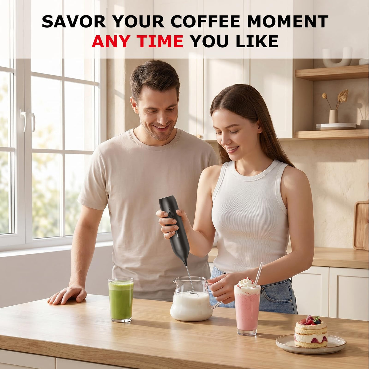 Rechargeable Handheld Milk Frother M653