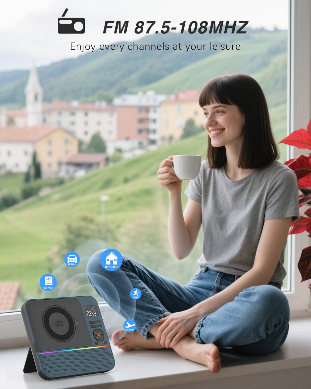 Portable CD Player with Bluetooth X72395