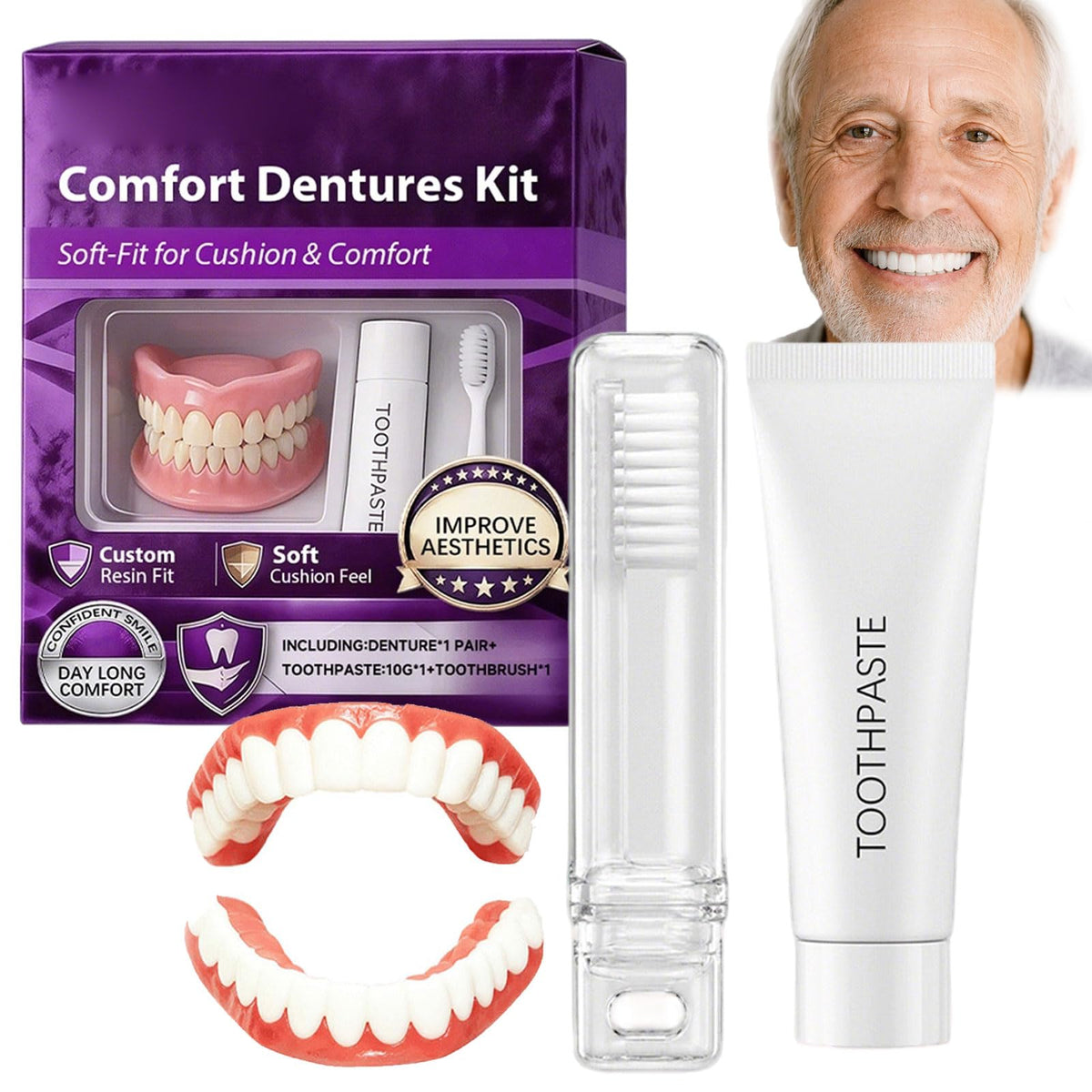 Silicone Dentures Upper & Lower Set I476