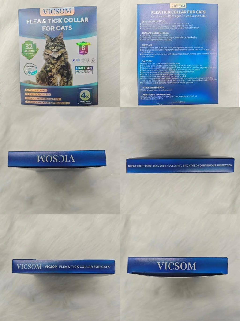 Flea Collar for Cats 4 Pack O489