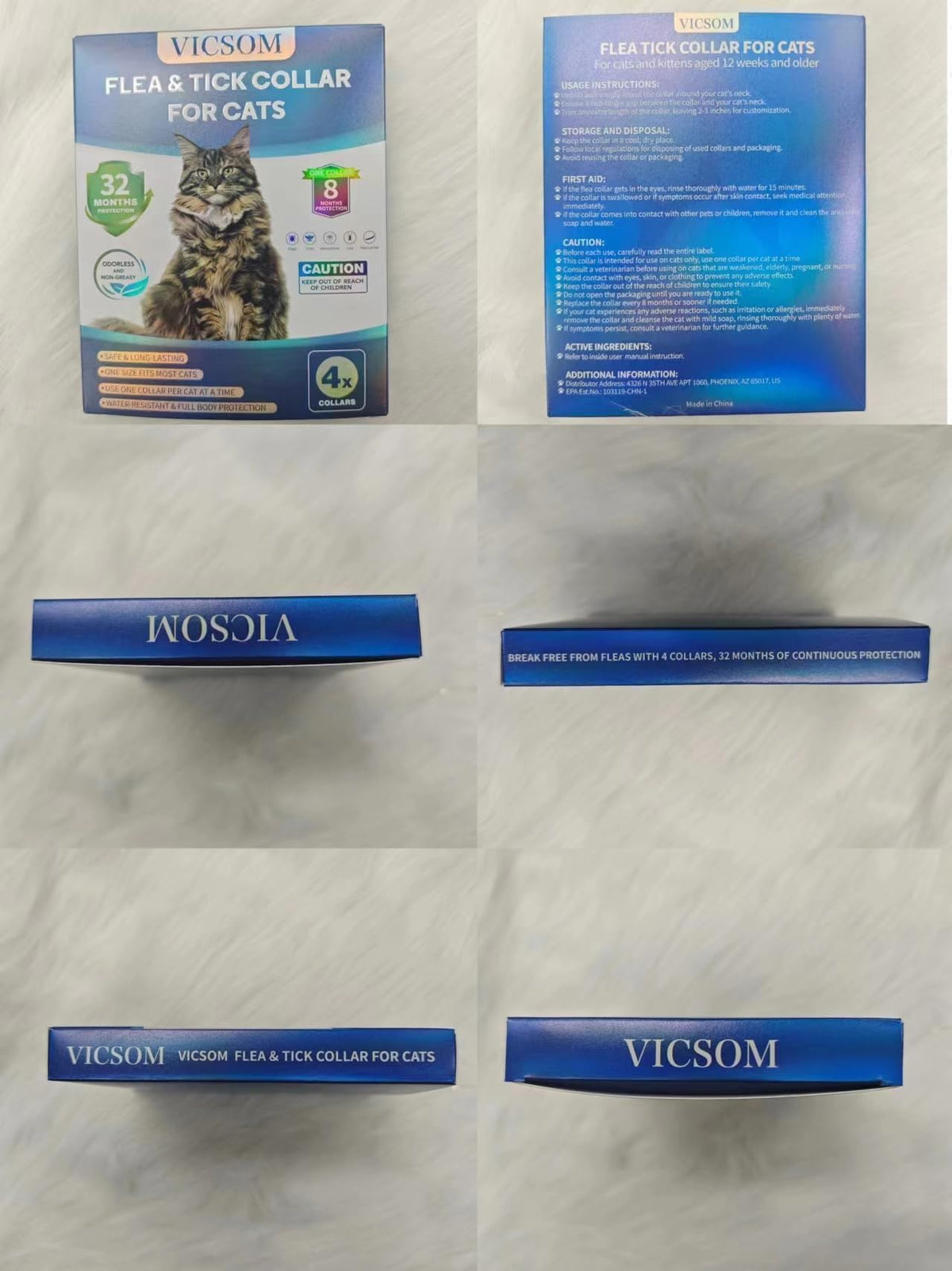 Flea Collar for Cats 4 Pack O489