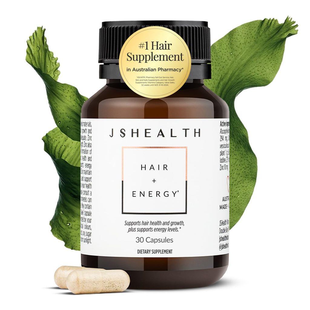 Hair Growth Vitamins with Kelp Iodine and Zinc 30 Capsules J1105