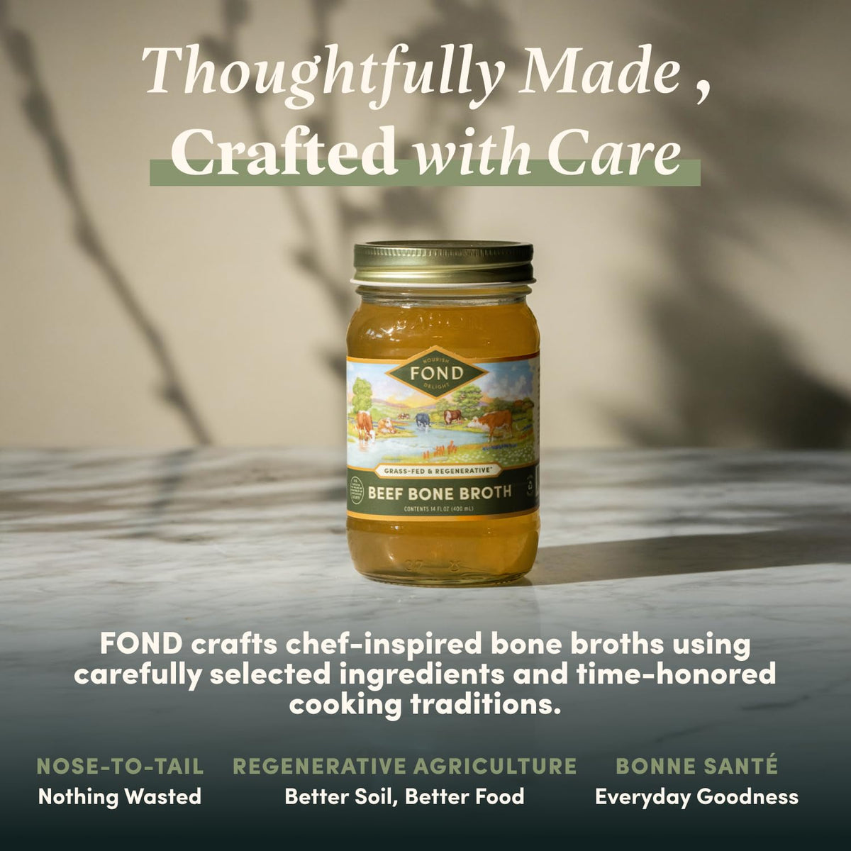 100% Grass-Fed Beef Bone Broth 4-Pack U963