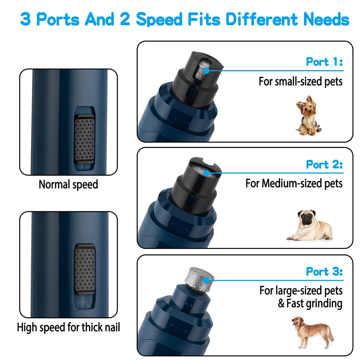 2-Speed Electric Pet Nail Grinder M41549