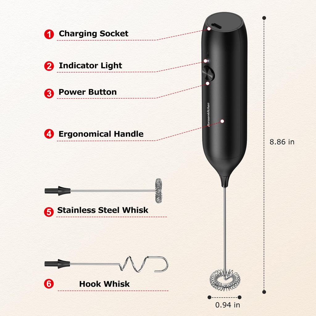Rechargeable Handheld Milk Frother M653