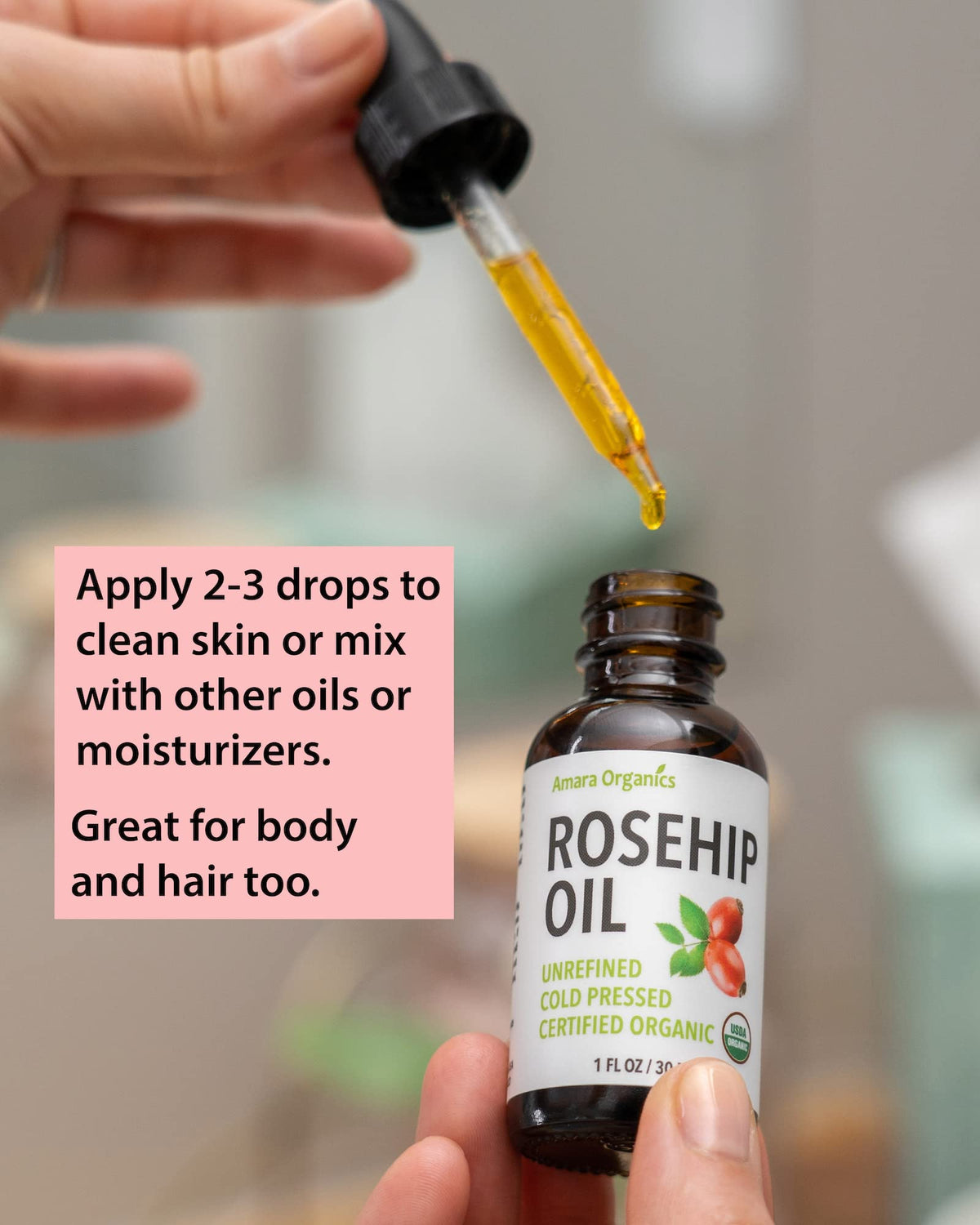 Cold Pressed Rosehip Seed Oil 1 Oz T664196