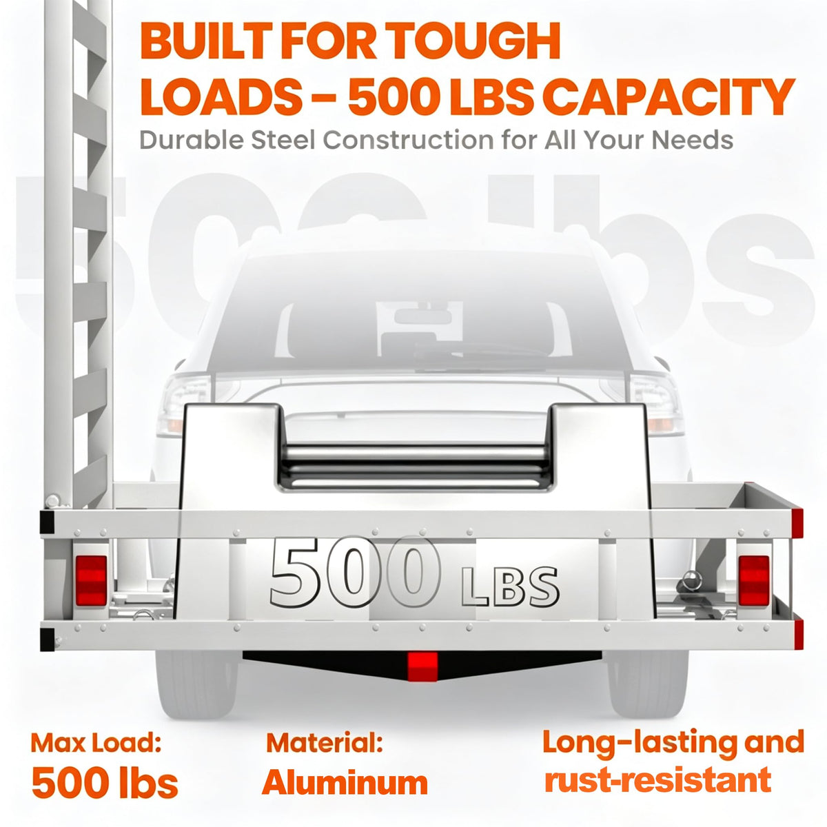 Aluminum Hitch Cargo Carrier with Ramp B5218