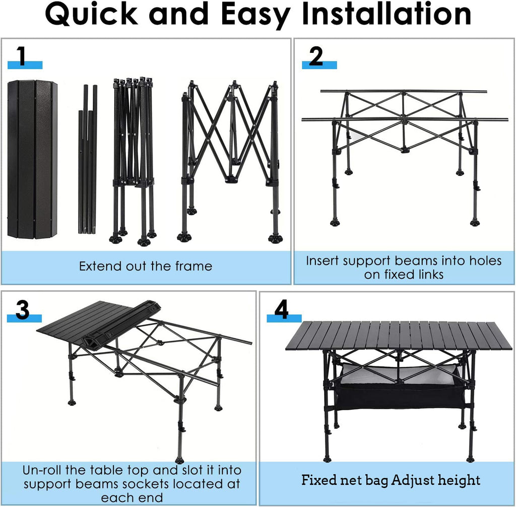 Adjustable Aluminum Camping Table F4416