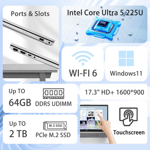 17.3" Touchscreen 16GB DDR5 1TB SSD Business Laptop C132