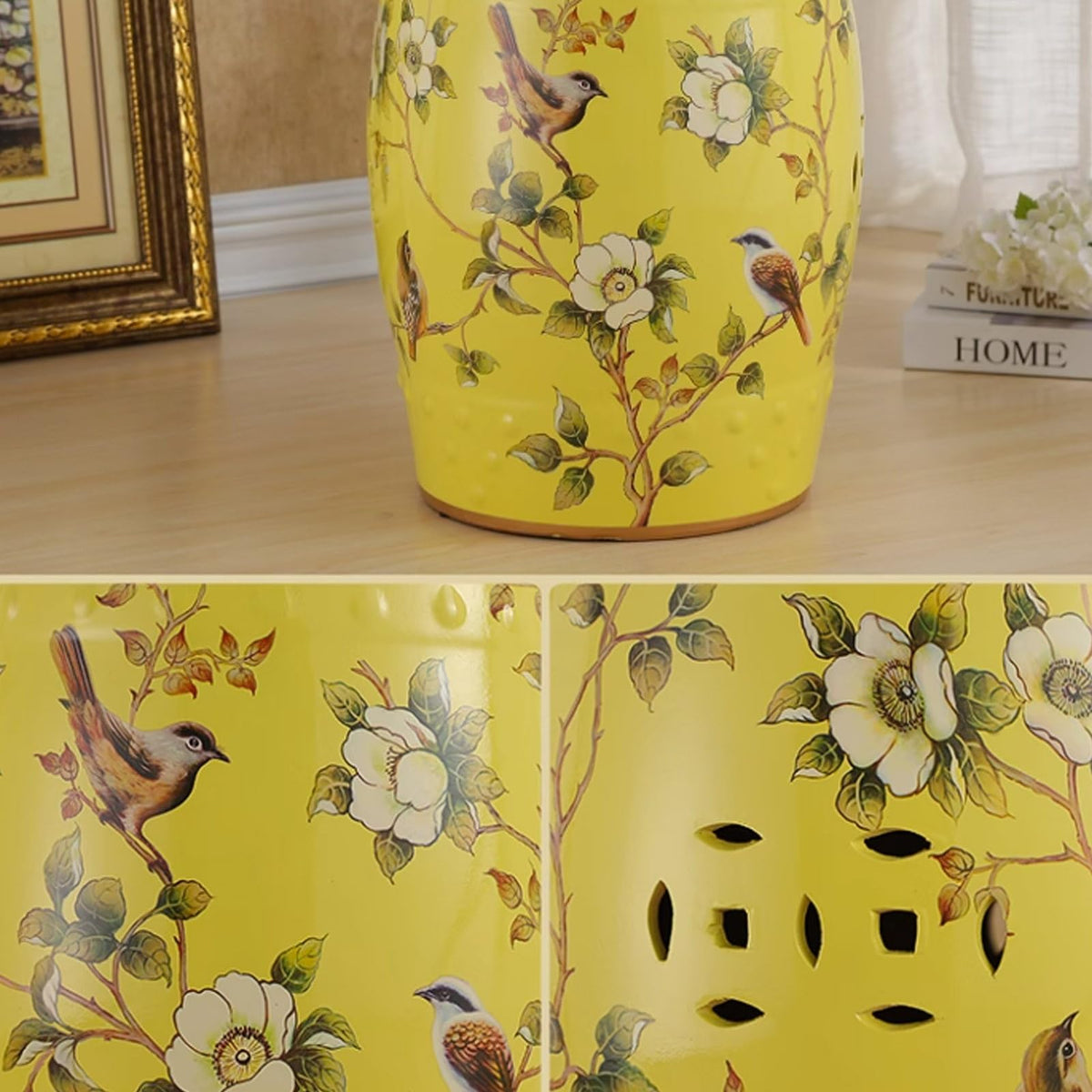 Ceramic Drum Garden Stool N248398
