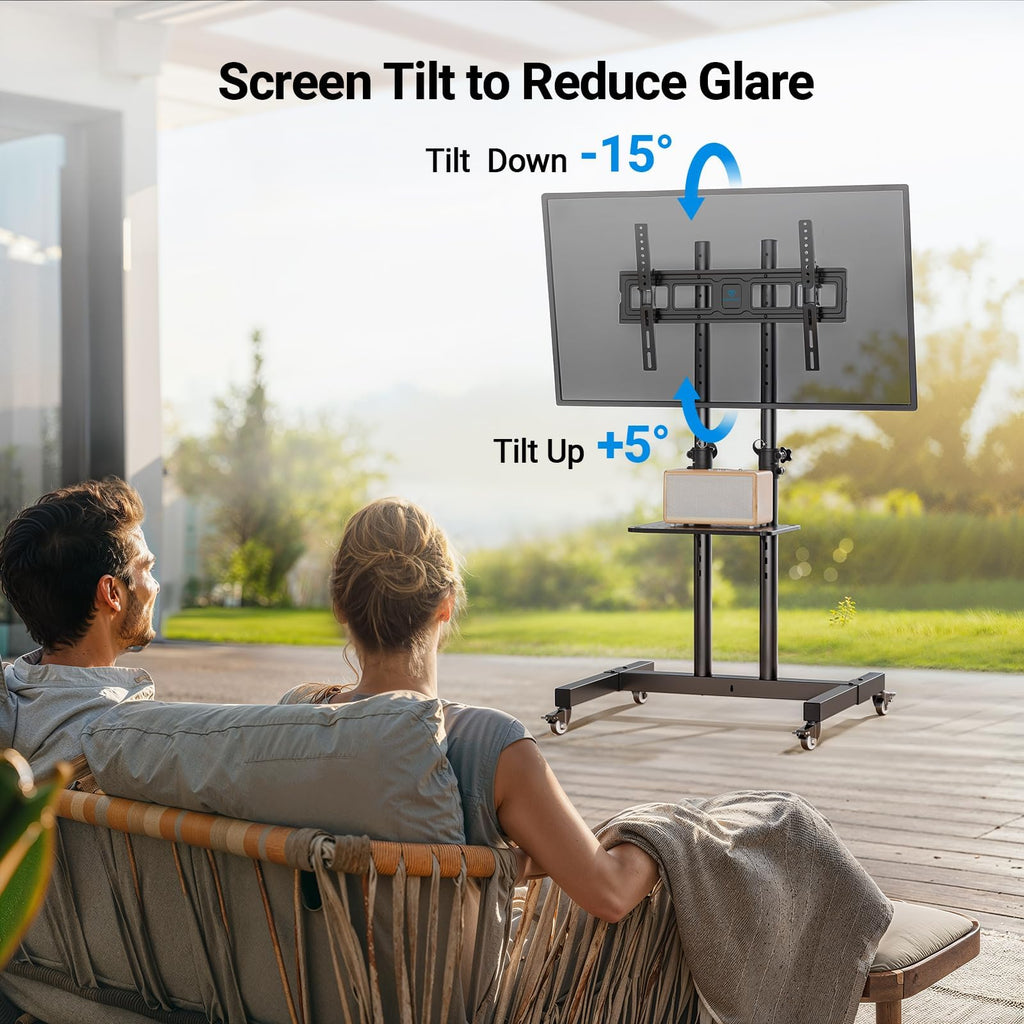 Rolling TV Stand on Wheels for 32-83 Inch Screens up to 110lbs P87497