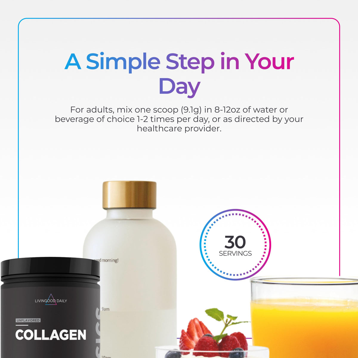 Unflavored Collagen Peptides Powder Type I & III Q857