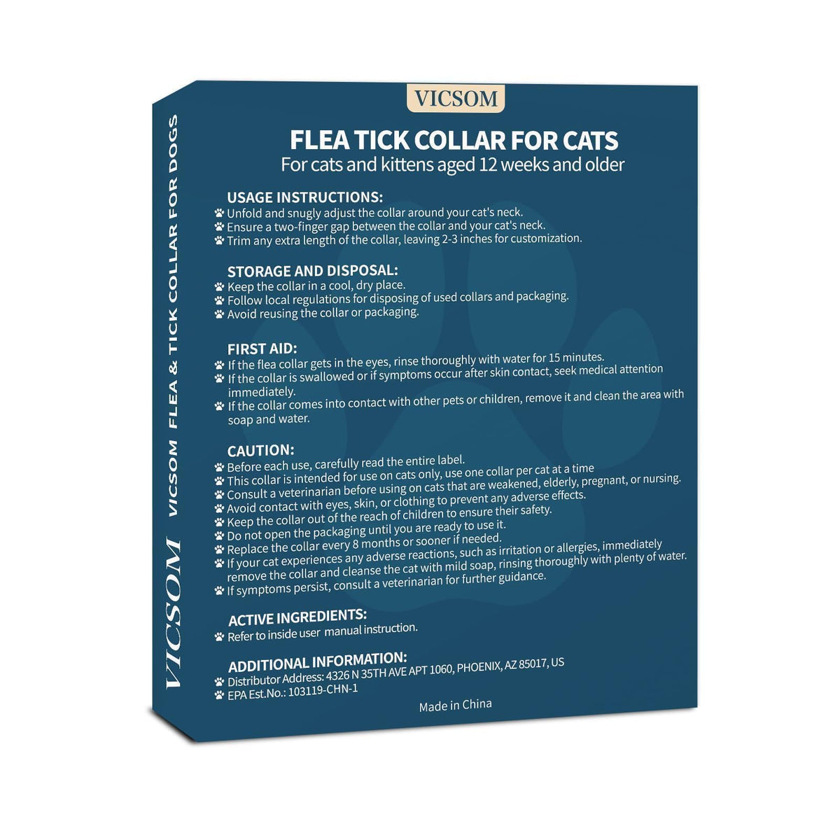 Flea Collar for Cats 4 Pack O489