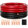 0 Gauge CCA Battery Cable 10FT Red 10FT Black U45219