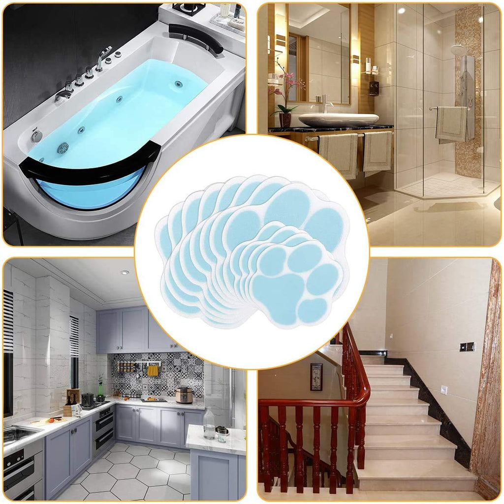 12 Pcs Non-Slip Bathtub Stickers Blue C3234