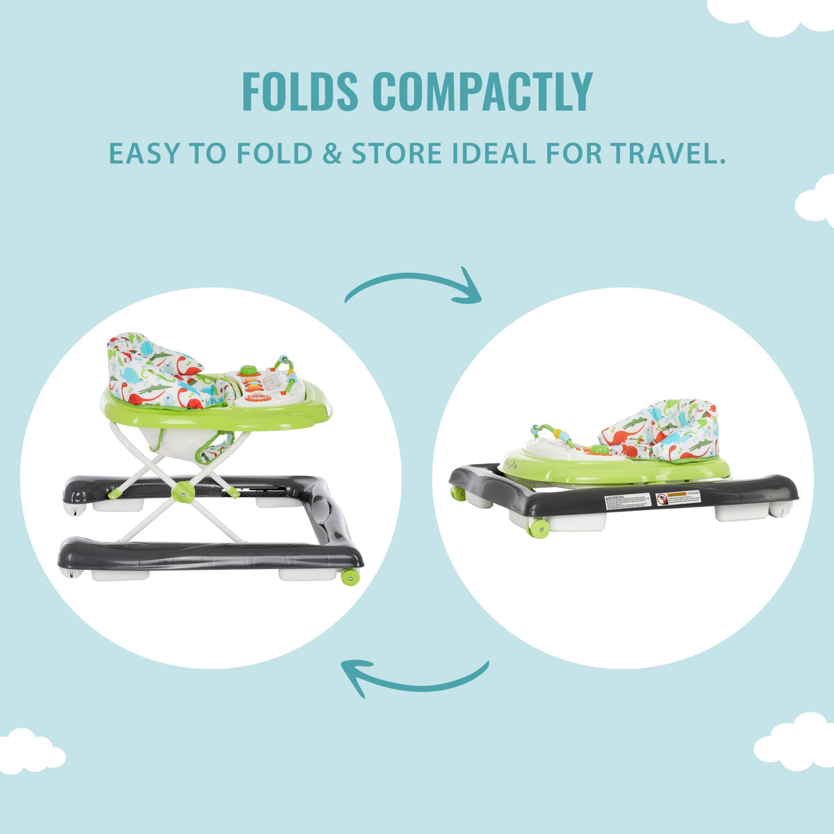 2-in-1 Convertible Baby Walker with Adjustable Seat R12370