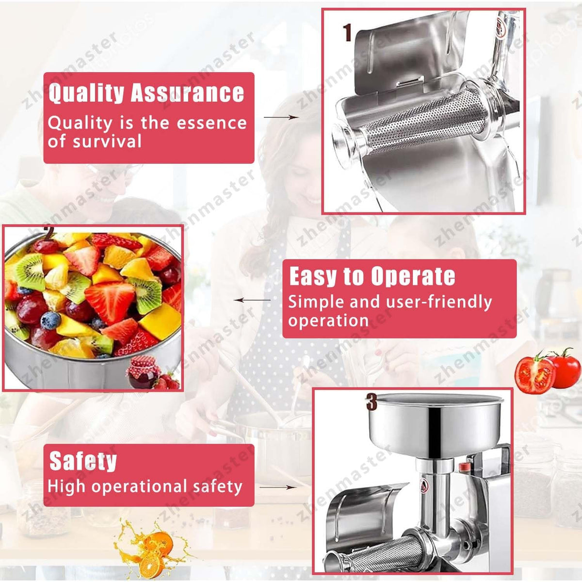 Stainless Steel Electric Tomato Strainer 450W L388