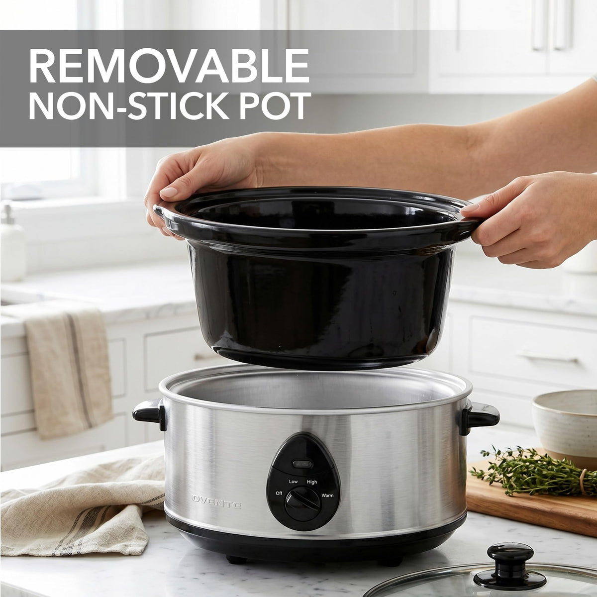 3.7 Qt Electric Slow Cooker W3289