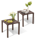 Aluminum Outdoor Side Table Set of 2 R824
