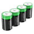 Rechargeable D Batteries, 12000mAh Ni-MH 1.2V 4-Pack V105204