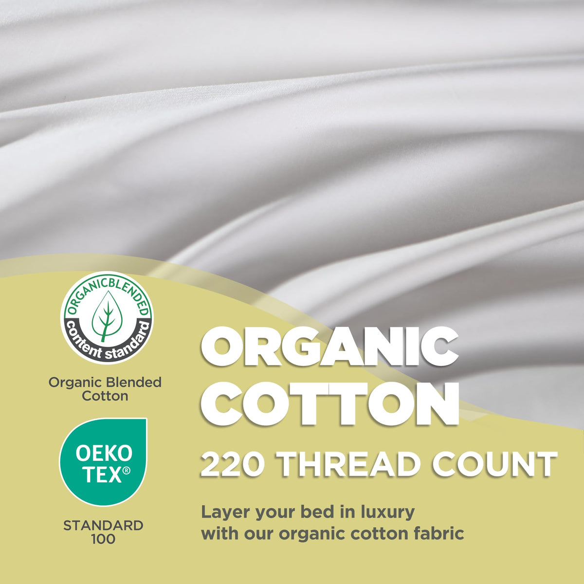 100% Organic Cotton Cover King Size Bed Pillows Set of 2 Y5073
