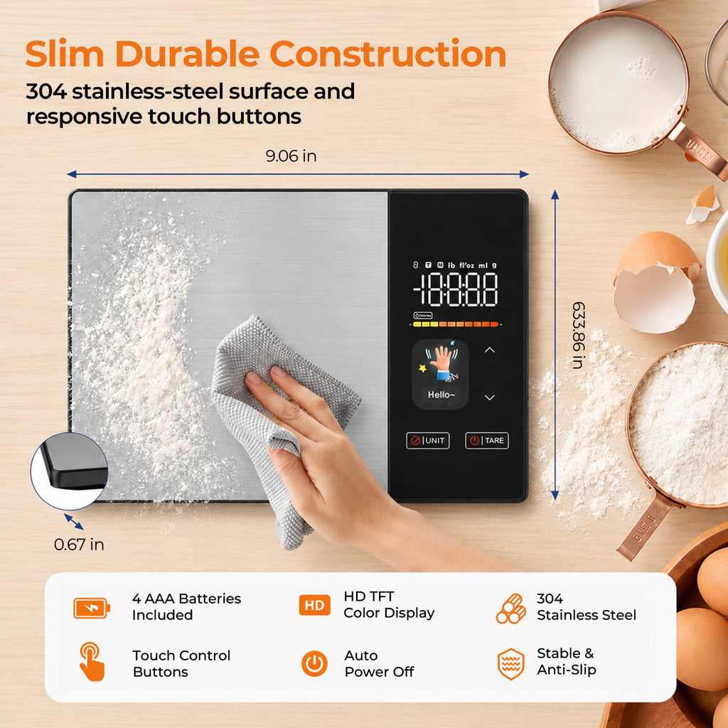 11lb Stainless Steel Digital Kitchen Scale X479976