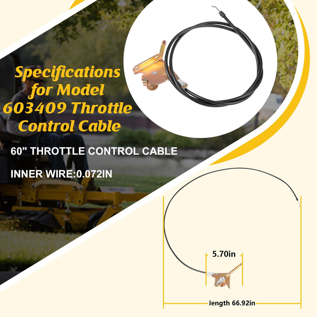 60-Inch Throttle Control Cable L9417