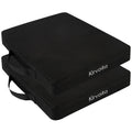 Black 2 Pack Waterproof Oxford Stadium Seat Cushions D55716