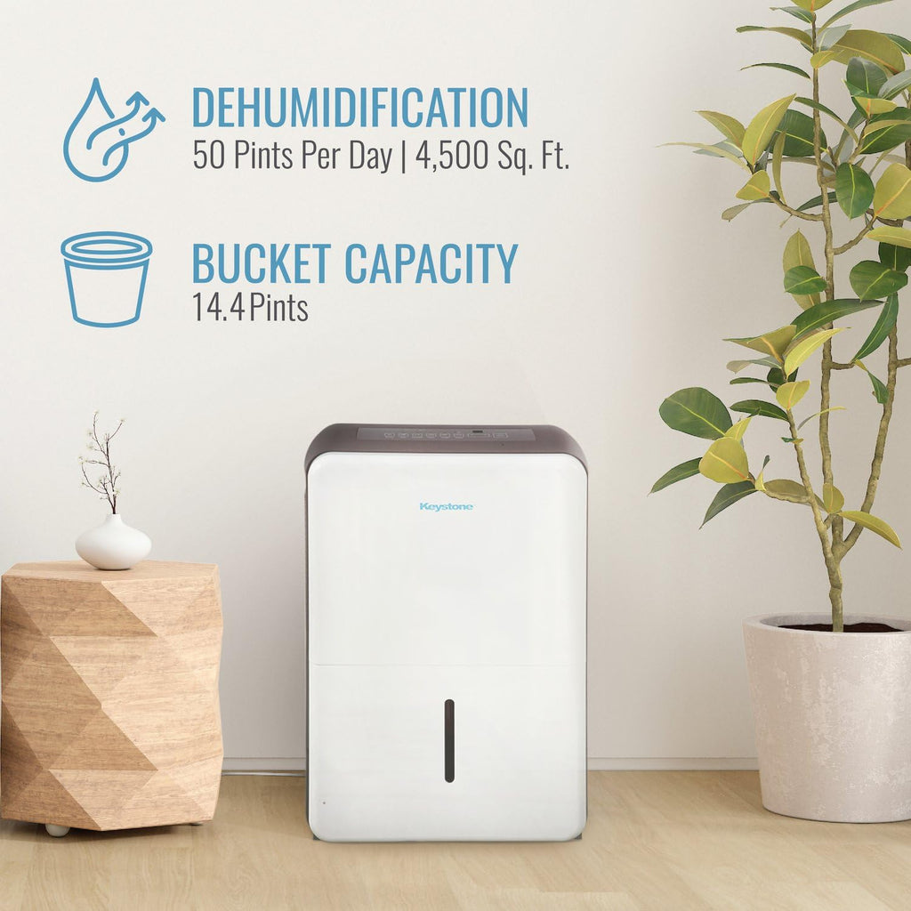 50-Pint Portable Dehumidifier with Auto-Shutoff and Timer Y81795