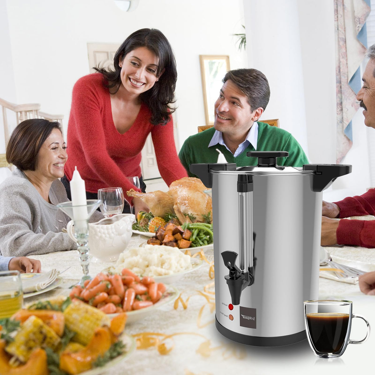 32-Cup Stainless Steel Electric Coffee Urn F77496