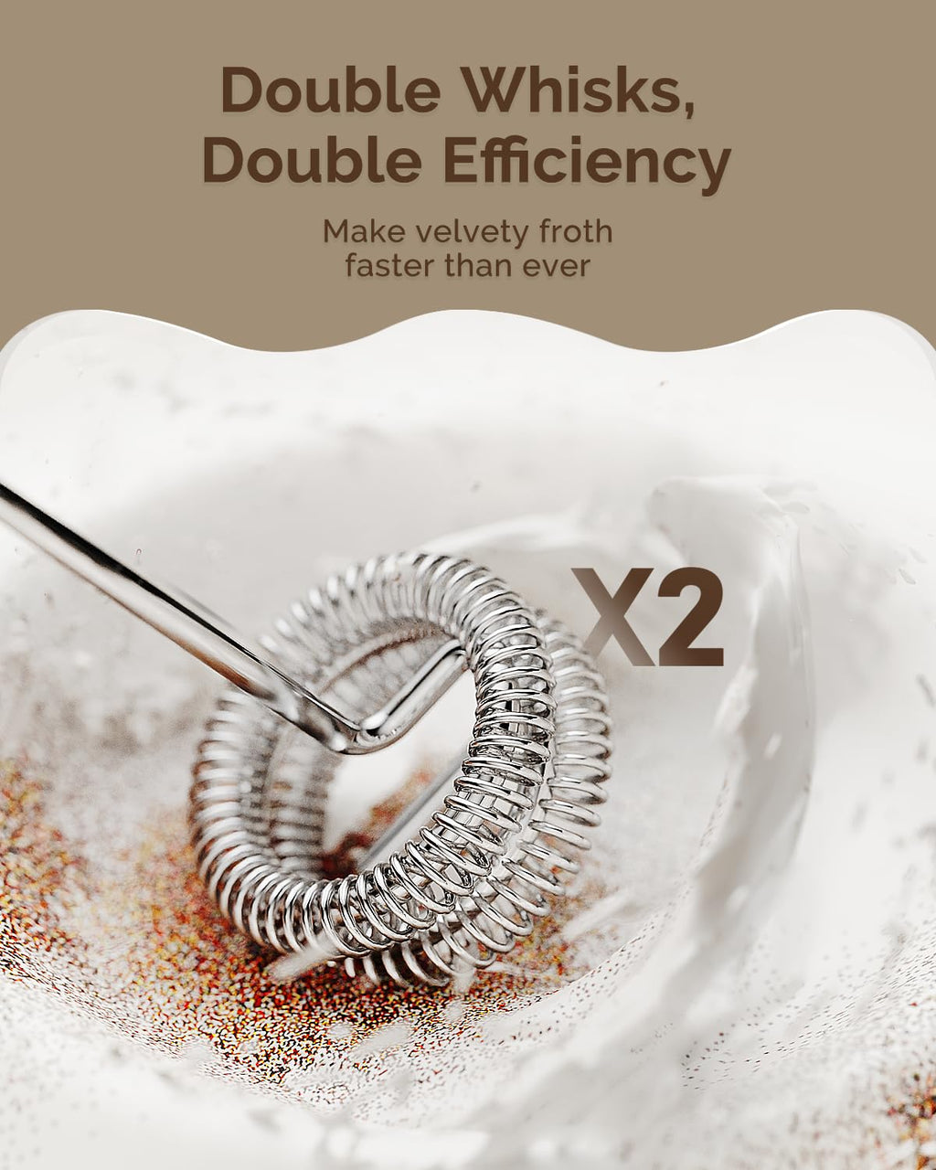Rechargeable Milk Frother with Detachable Wand G3591