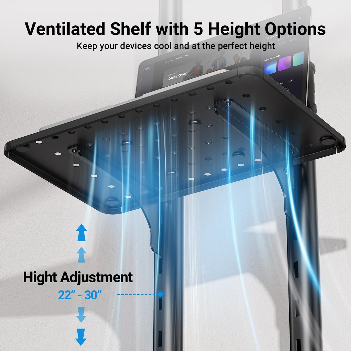 Rolling TV Stand on Wheels for 32-83 Inch Screens up to 110lbs P87497