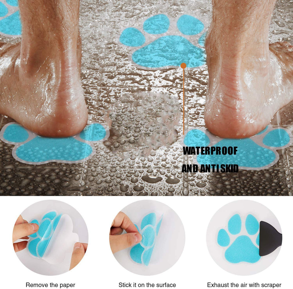 12 Pcs Non-Slip Bathtub Stickers Blue C3234