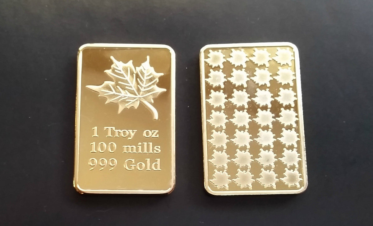 1 Oz Gold Layered Steel Bar S296817