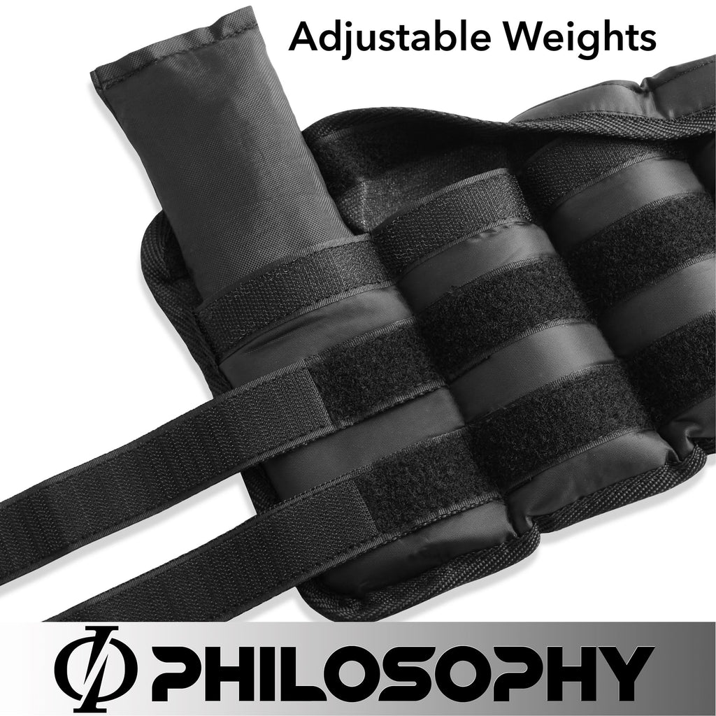 Adjustable Ankle Wrist Weights Pair with Removable Weights U1187