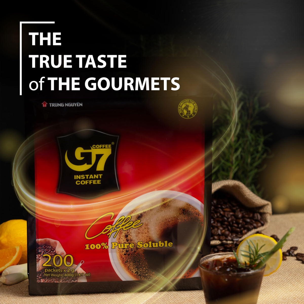 Pure Black and Cappucino Coconut Instant Coffee D47170