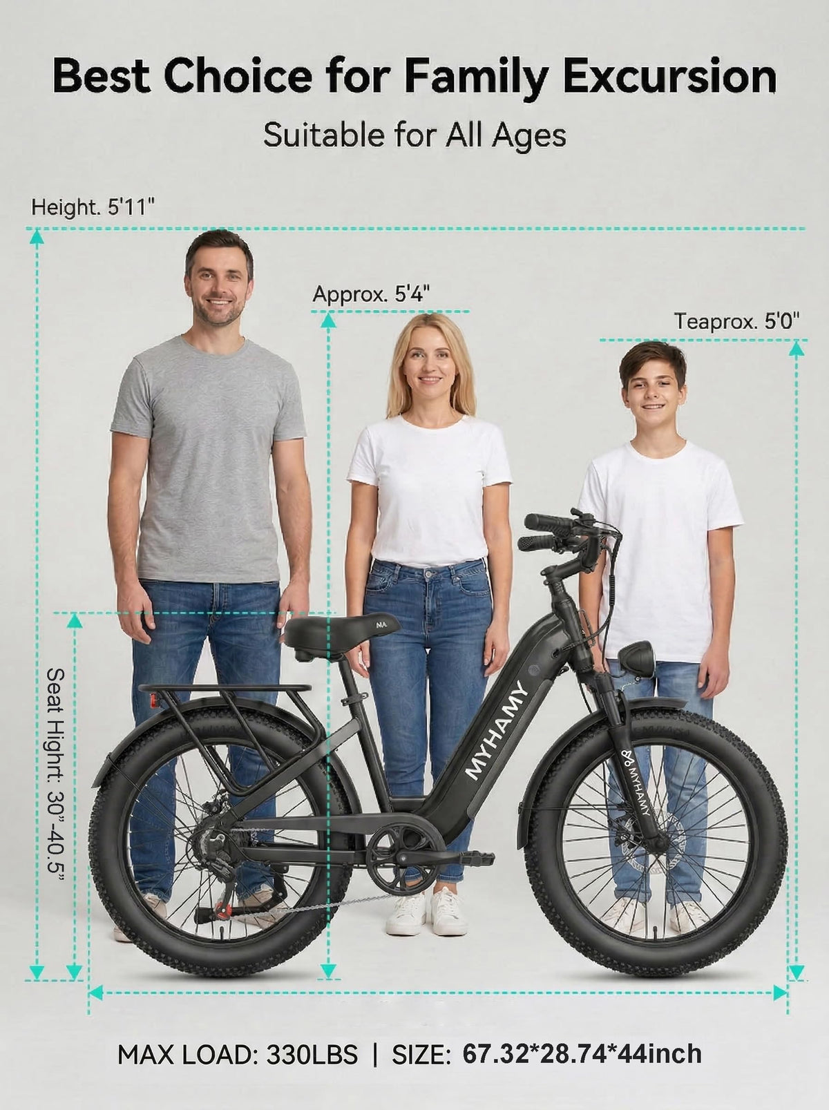 2000W Electric Bike 24 Fat Tire 48V 18Ah Step-Thru T99946