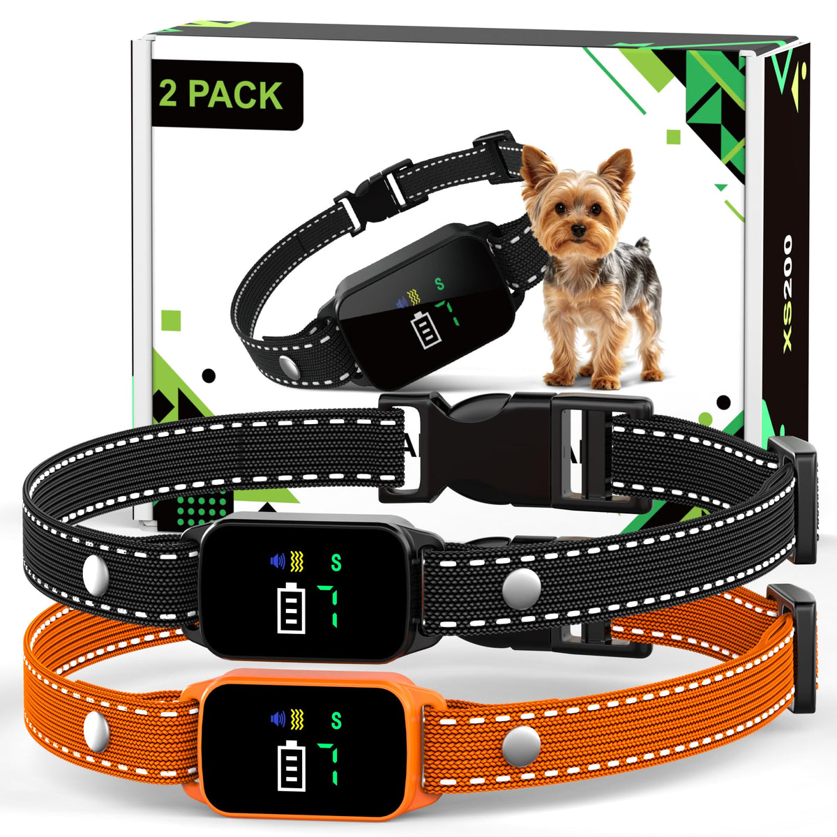2 Pack Small Anti Barking Training Collar D2089