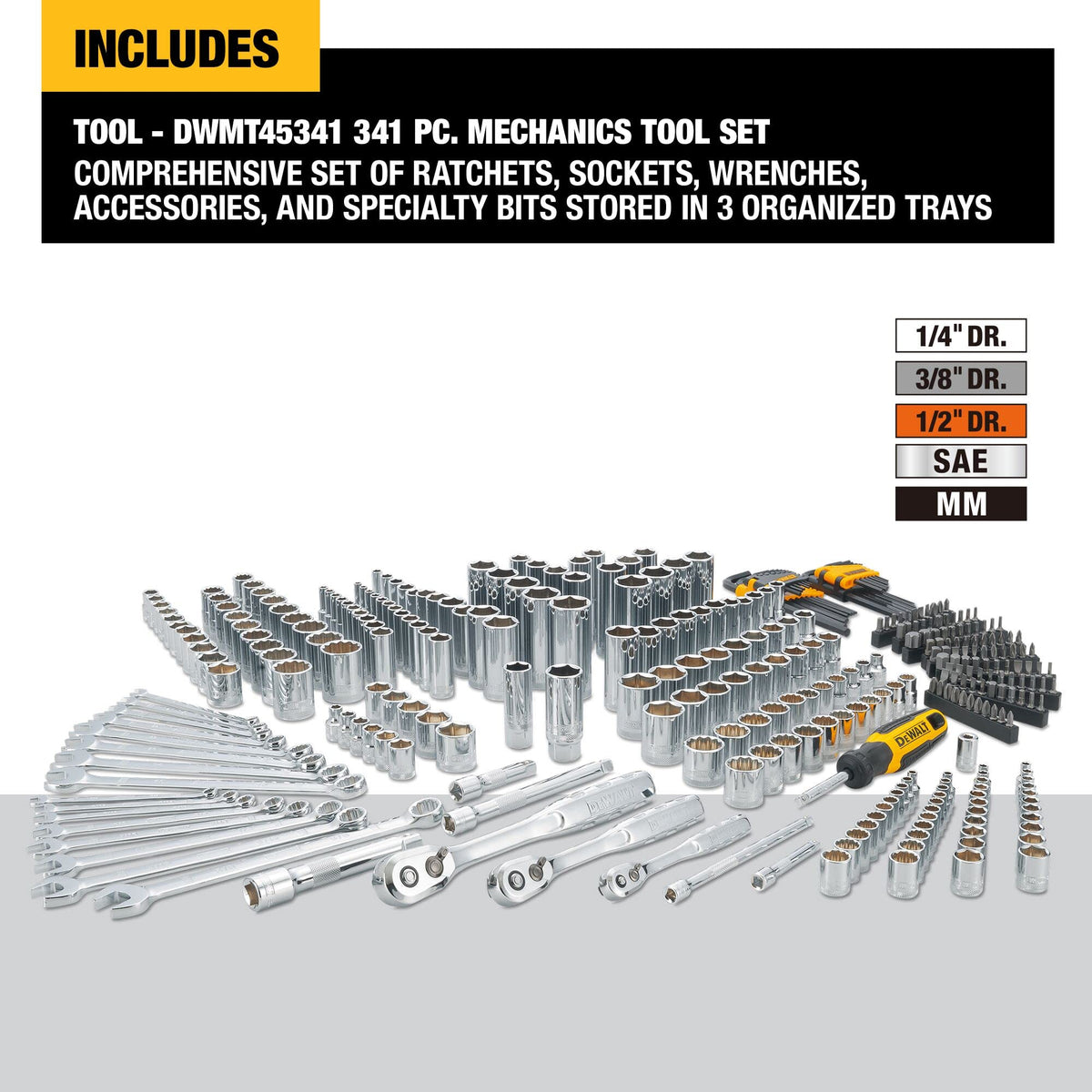 Mechanics Tool Set 341 Piece W509544