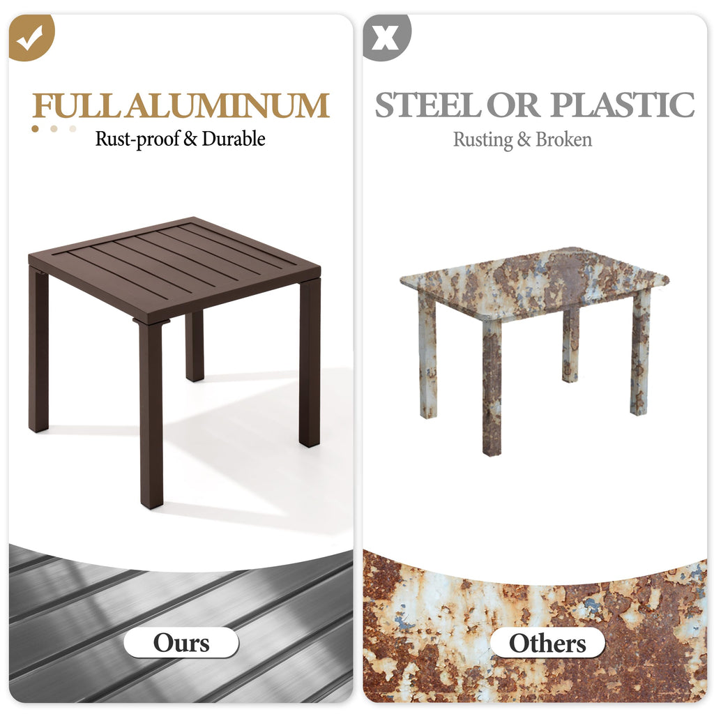 Aluminum Outdoor Side Table Set of 2 R824