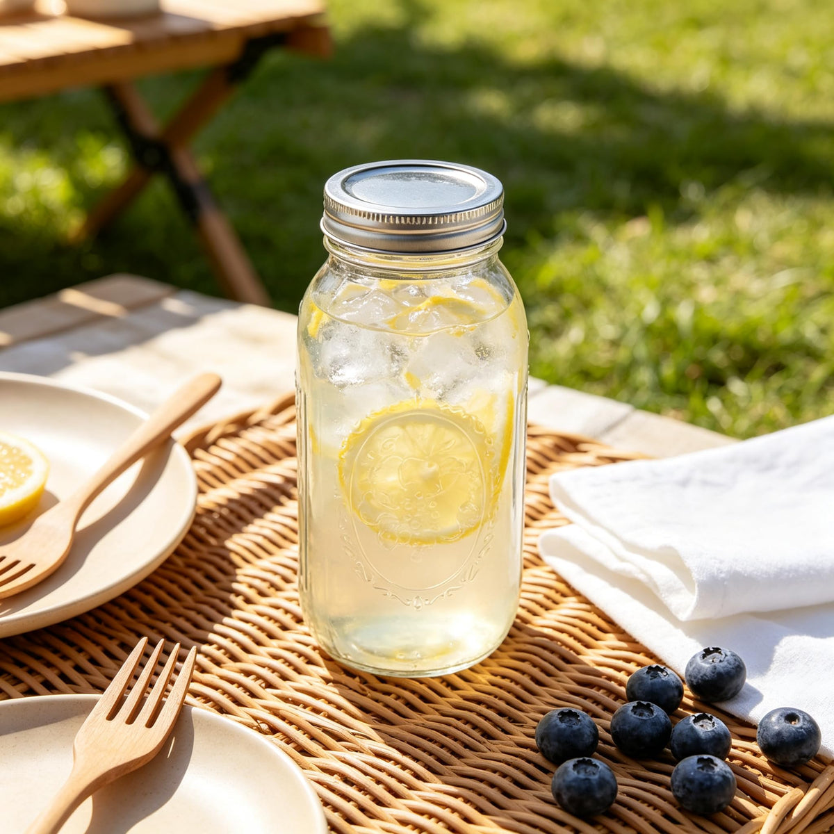 16Oz Regular Mouth Jars with Lids & Bands 12 Pack I72306