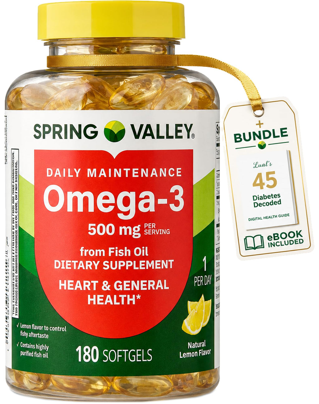 Omega-3 500 mg Fish Oil Dietary Supplements A4162
