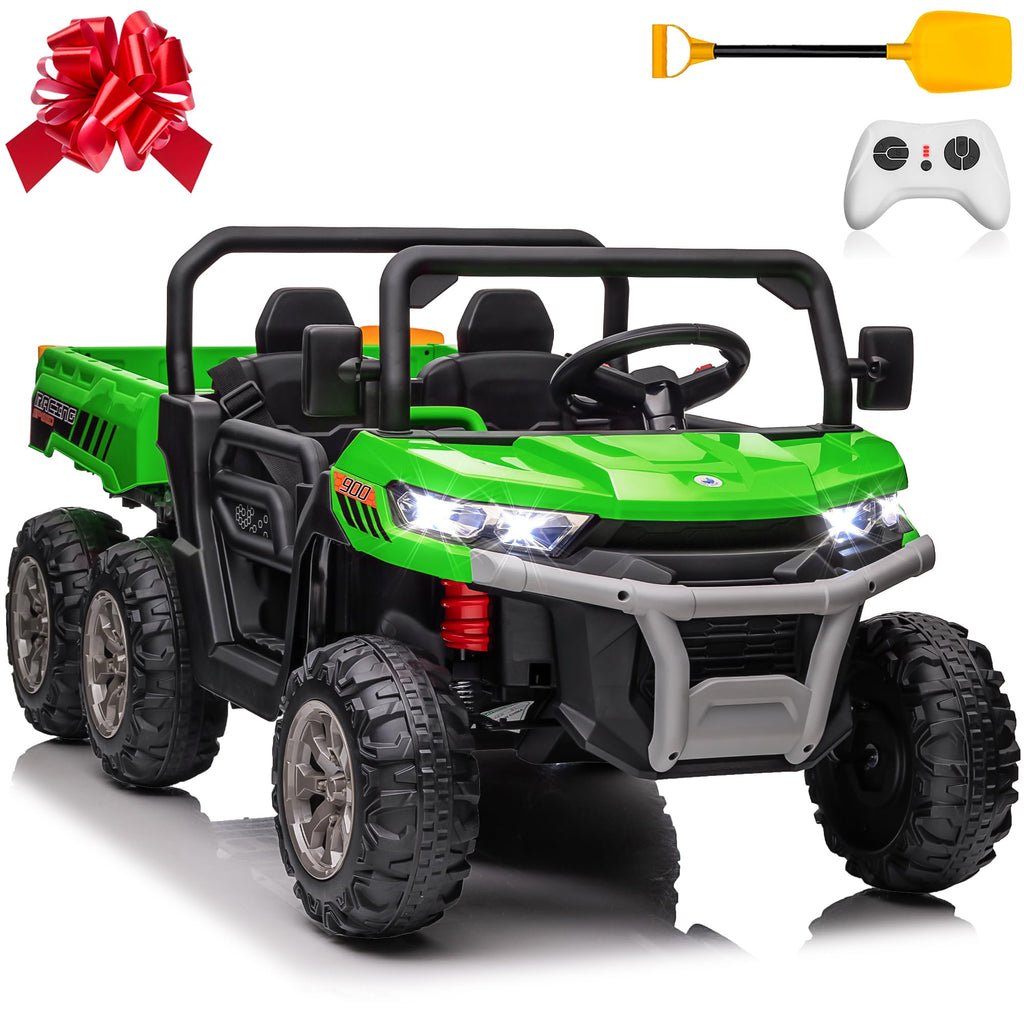 24V 2 Seater 4WD 6-Wheels Battery Powered Ride On Dump Truck T489