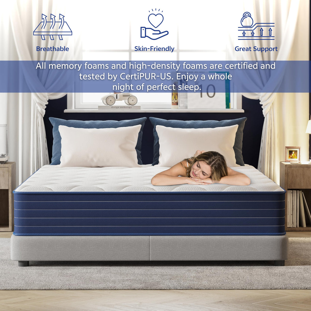 12 Inch Full Hybrid Double Mattress W5435