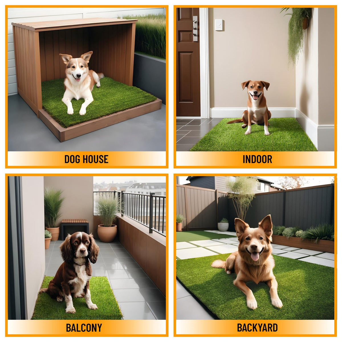 Artificial Grass Puppy Potty Training Pad with Tray, 15" x 30" Reusable H30563