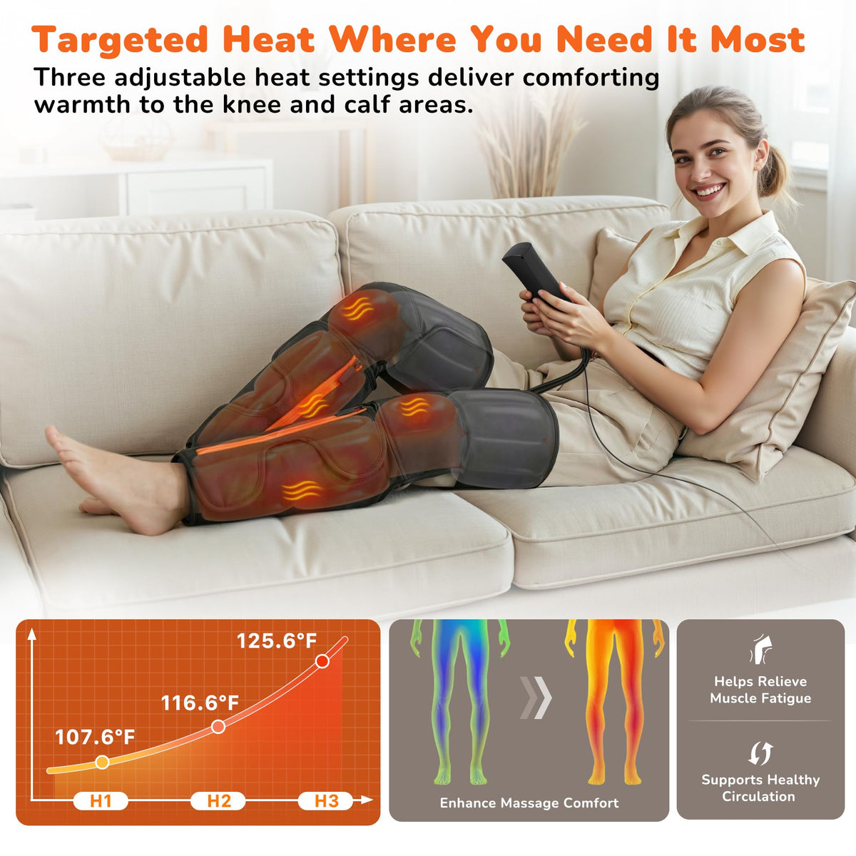 Air Compression Leg Massager with Heat I768955