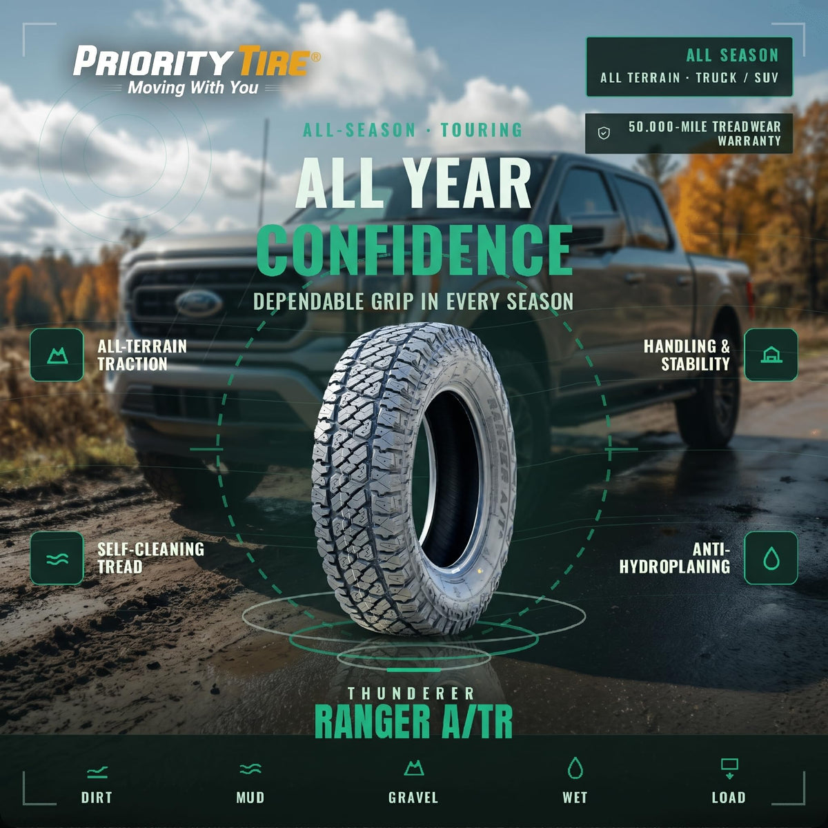 All Terrain 265/70R18 116T Tire D8377