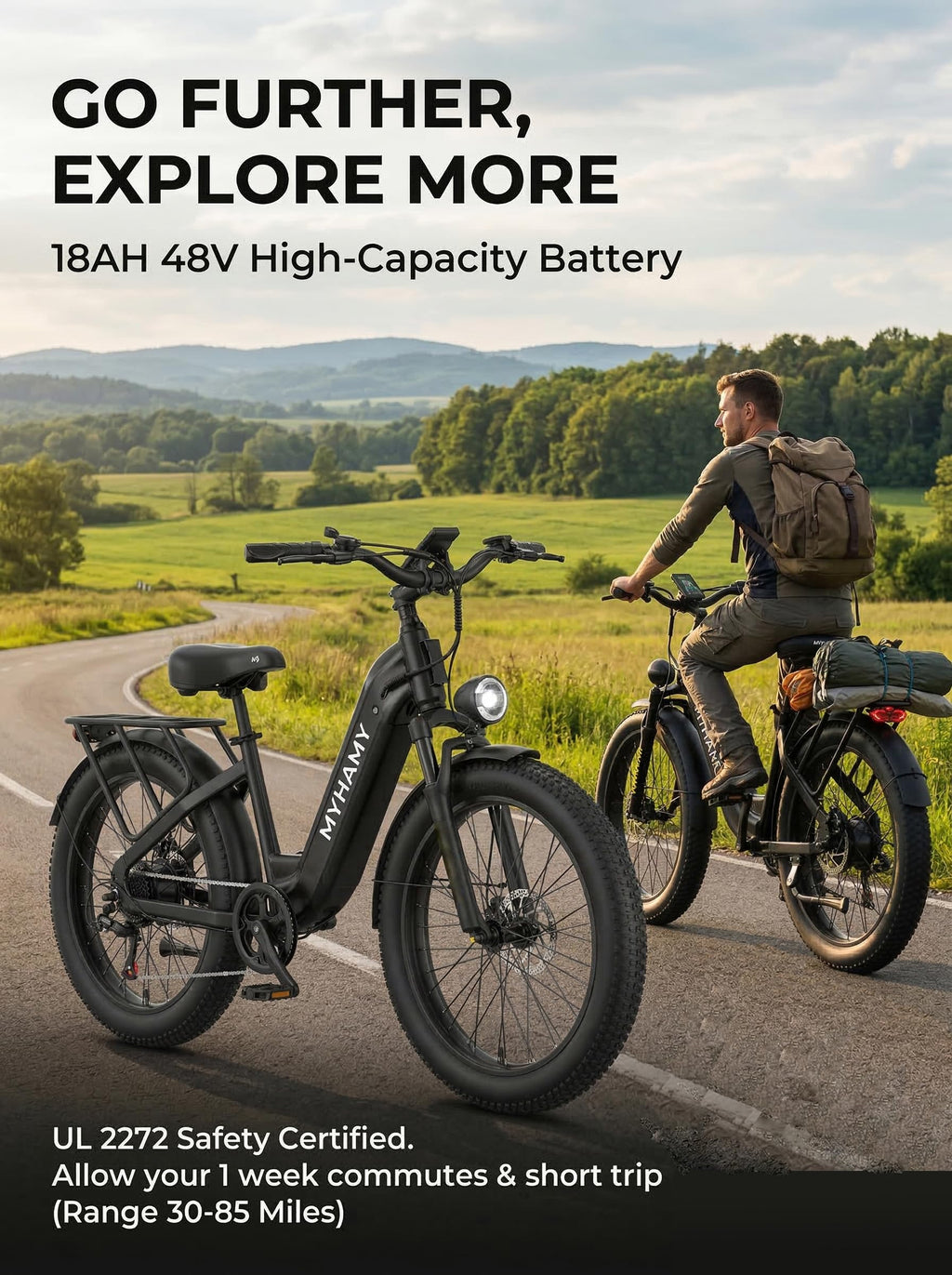 2000W Electric Bike 24 Fat Tire 48V 18Ah Step-Thru T99946